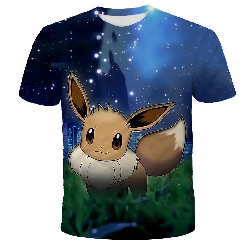 Pokemon 3D T Shirt Cartoon Clothes Baby Kids Boys Girls Children Short Sleeves Summer Clothing Fashion Print New