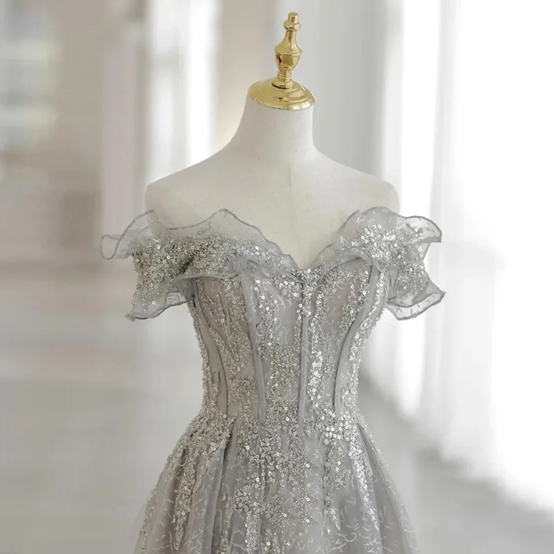 فستان سهرة نسائي صيفي جديد موديل 2025 مطرز بالزهور فستان سهرة عصري للولائم فستان يمكن ارتداؤه يوميًا