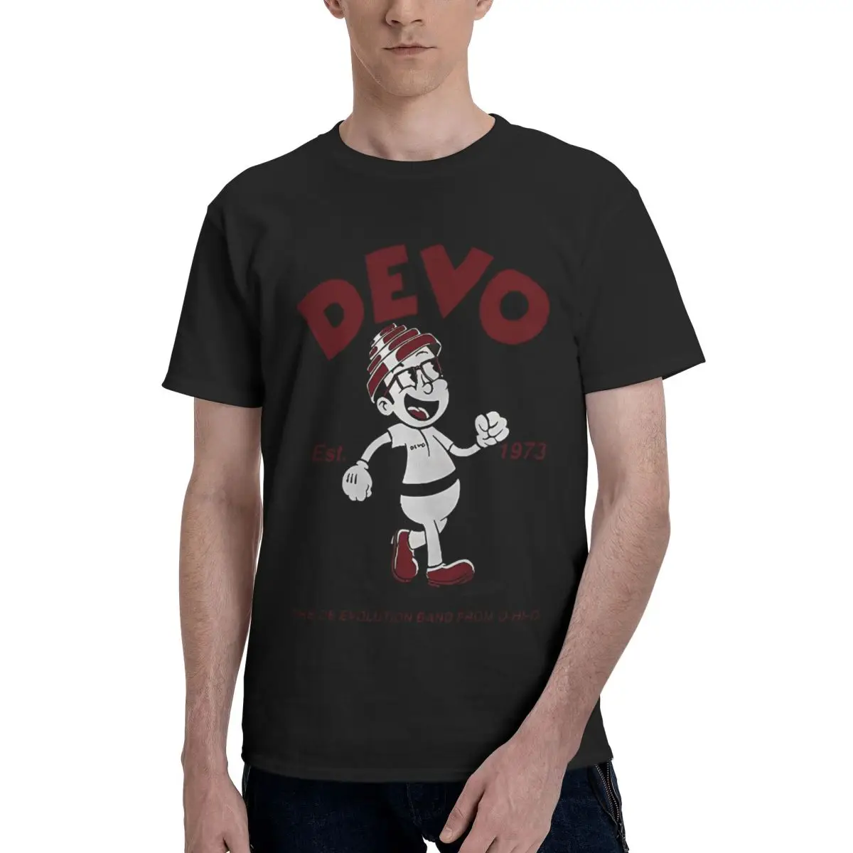 

Rare Devo Band Reprint 100% Cotton Casual Breathable Confortable Men Top Men's Clothing Deals Man Clothes