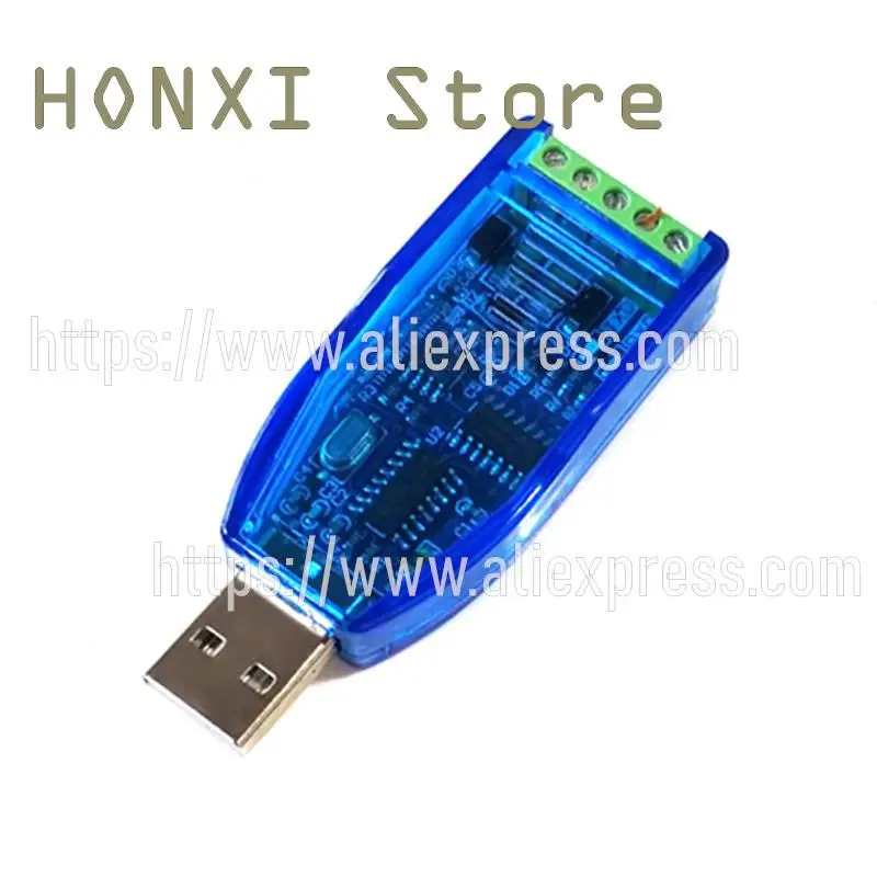 1PCS Industrial-grade usb transfer rs485 two-way half-duplex serial port RS232 communication module converter TVS protection