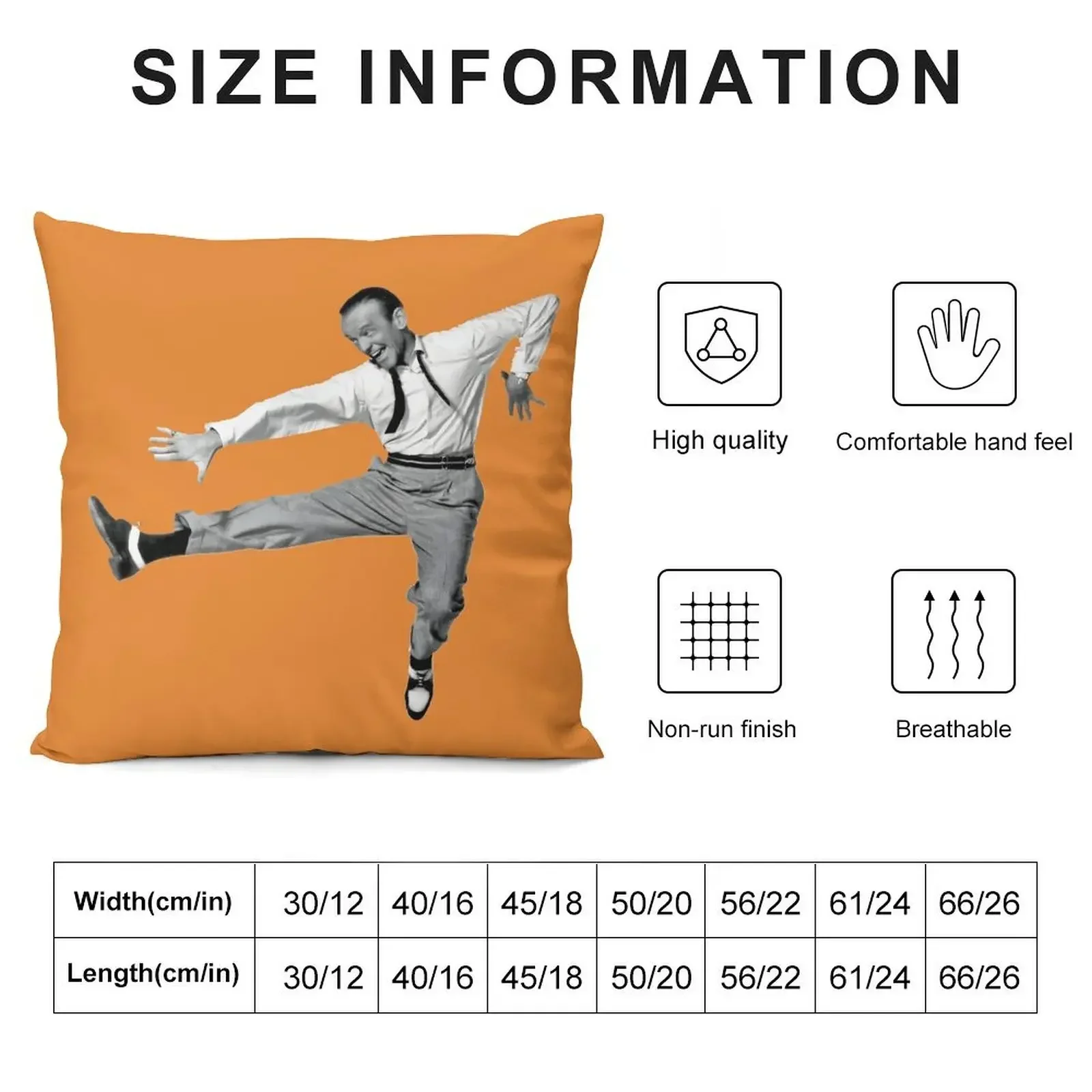 Fred Astaire Classic Joyous Dance Design Throw Pillow Luxury Living Room Decorative Cushions sleeping pillows pillow