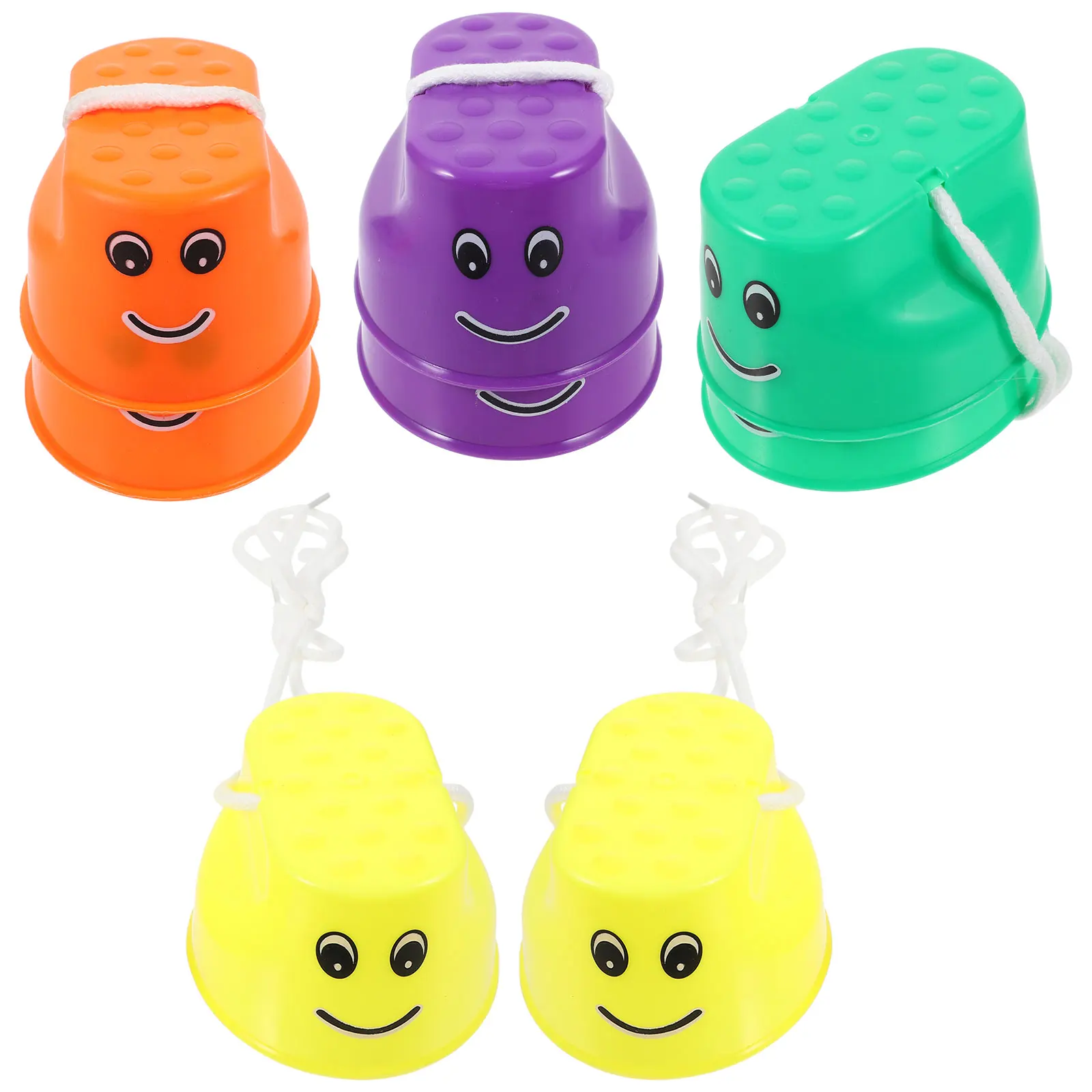 

Plastic Toys Thickened NonSlip Adjustable Rope Kids Motor Skills Balance Bucket Walking Toy Outdoor Activities Bucket Stilts For