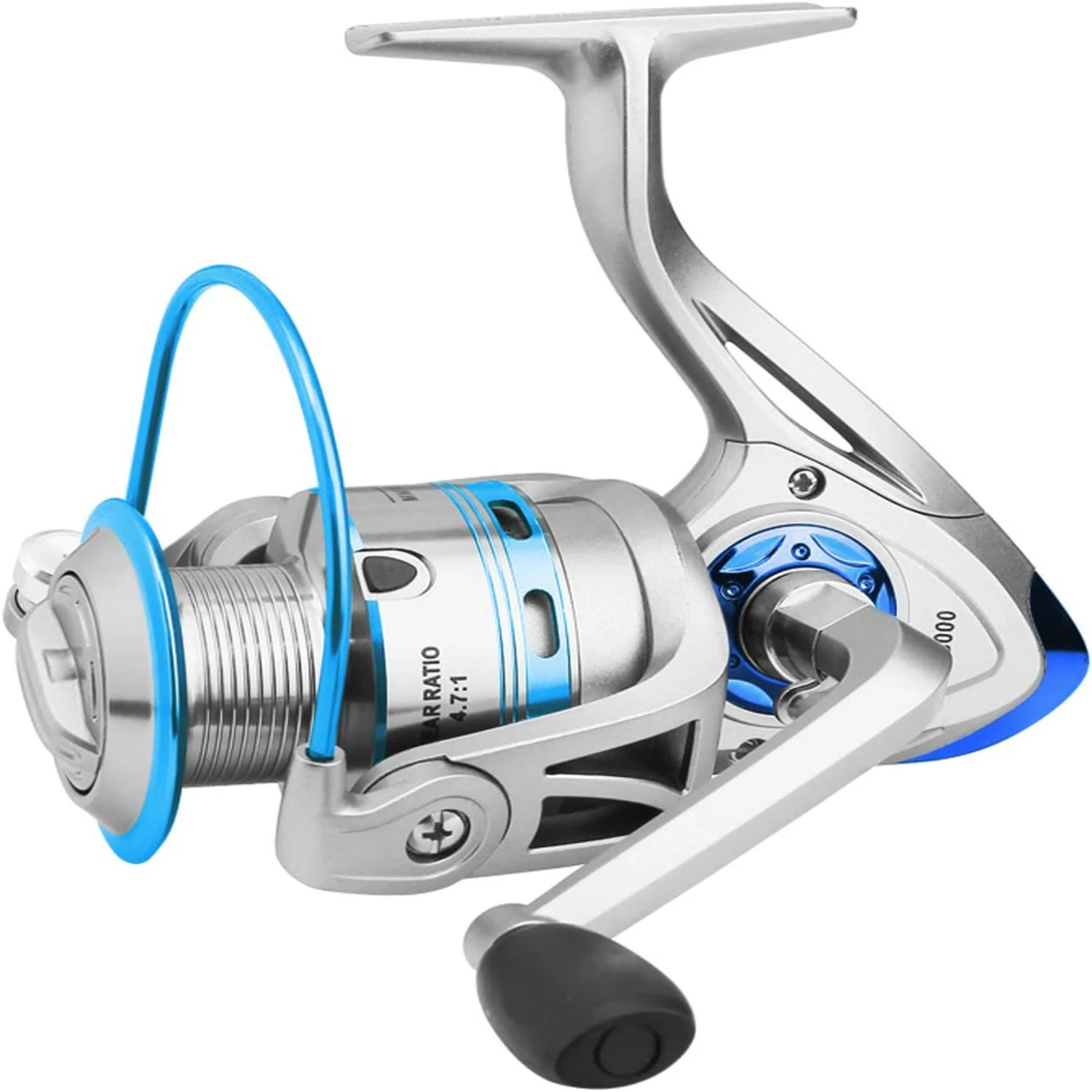 

Lightweight and Powerful Hunter's Tail 5.2 1 FB3000 Spinning Fishing Reel with Double Bearing System for Saltwater and Freshwate