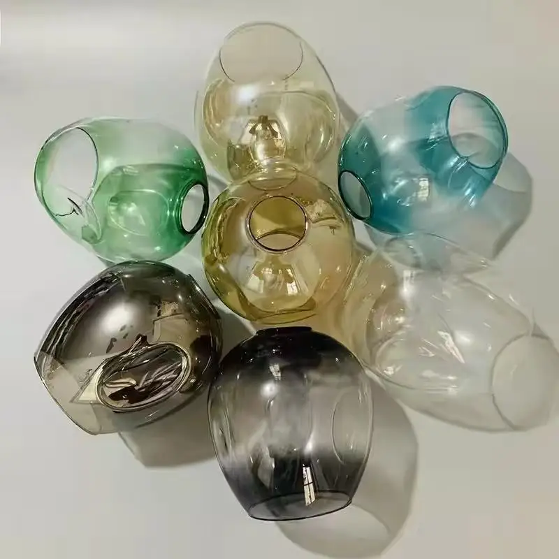 D15cm  Concave Glass Shade Replacement for DNA Magic Bean Lights Cover 4.5cm Opening Fitter Lampshade for E27 Screw Socket