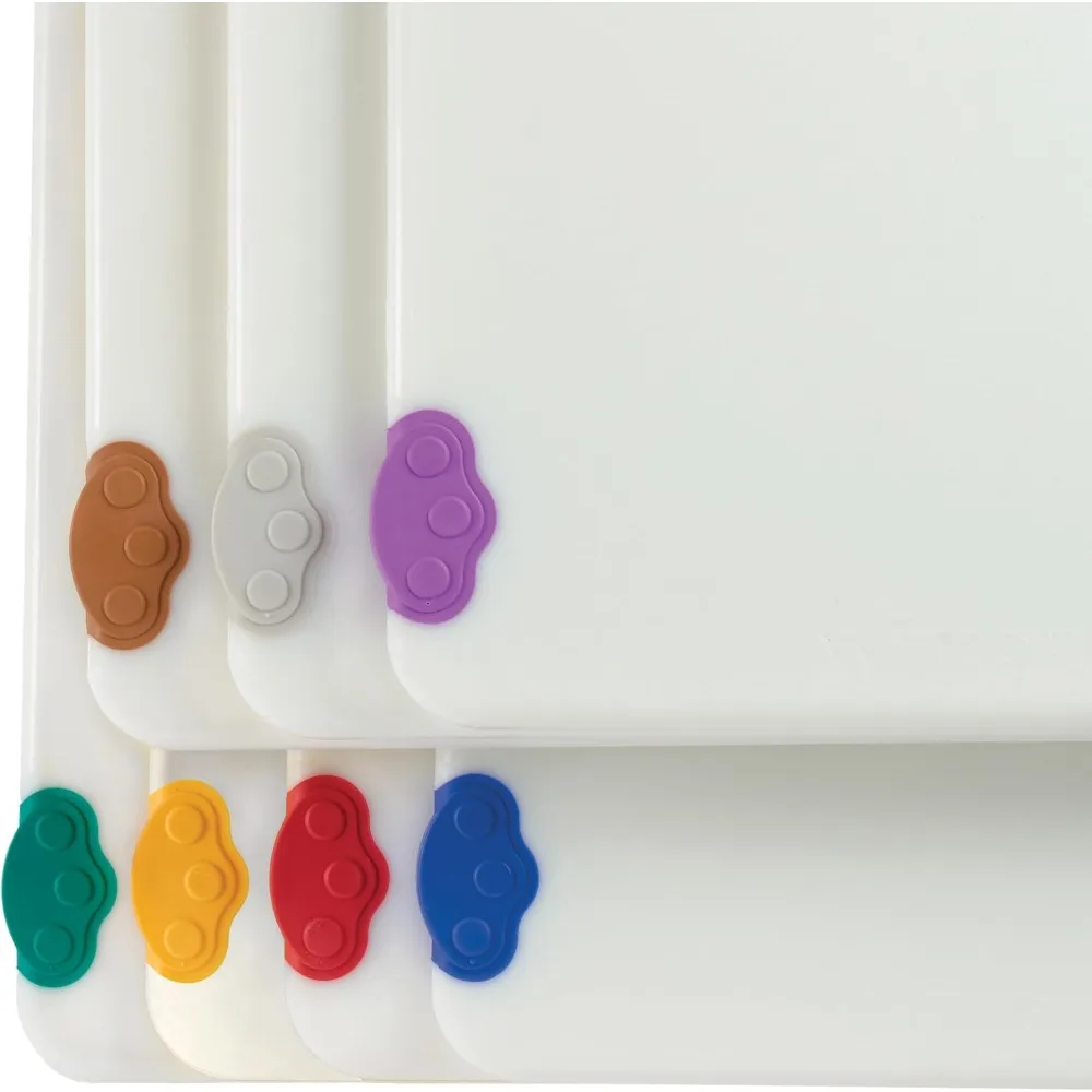 لوح تقطيع غير قابل للانزلاق مع خطاف، لون HACCP أزرق مقاس 18 × 24 بوصة مشفر لسلامة المطبخ #4