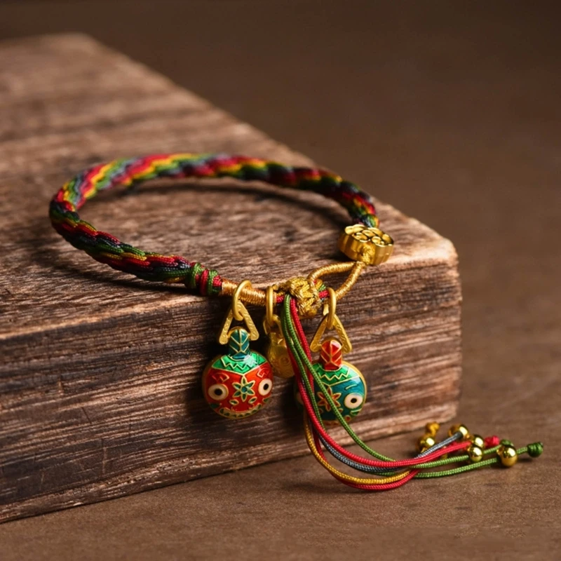 Eye Catching Colorful Braideds Bracelet Hand Woven Hand String Hand Accessory