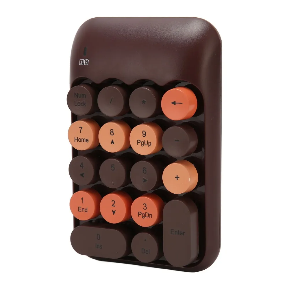 

Colorful 2.4GHz Wireless Numeric Keypad 18 Keys Portable Number Keyboard Mini Number Keyboard Data Entry