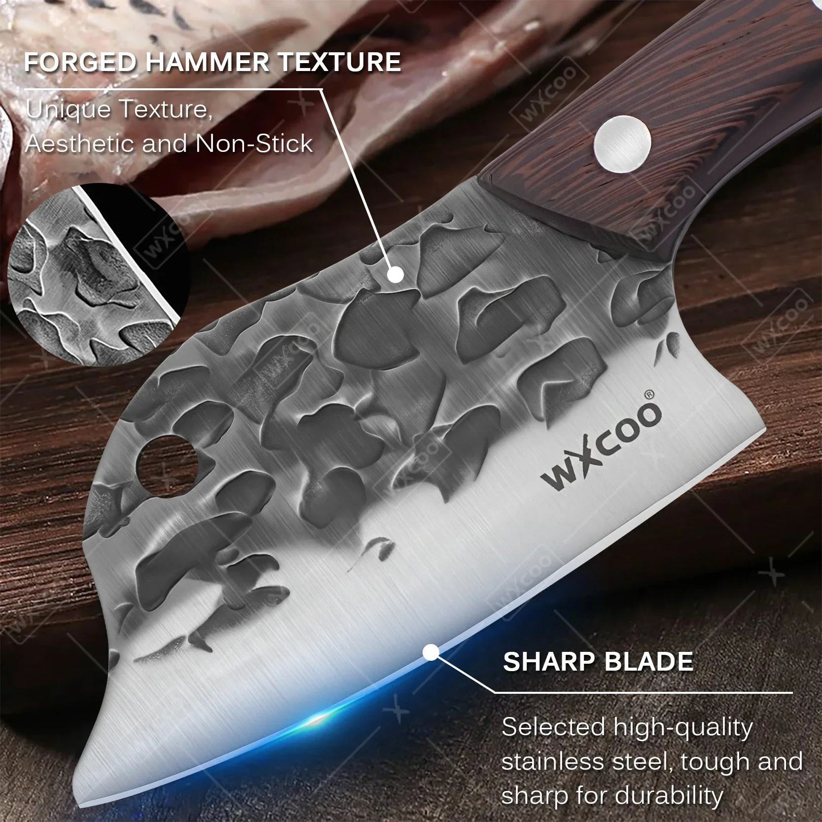 WXCOO Kitchen Knives Boning Knife Japanese Chef Fish Meat Cleaver Butcher Sashimi Knife Kitchen Slicing Knife Cutting Tool