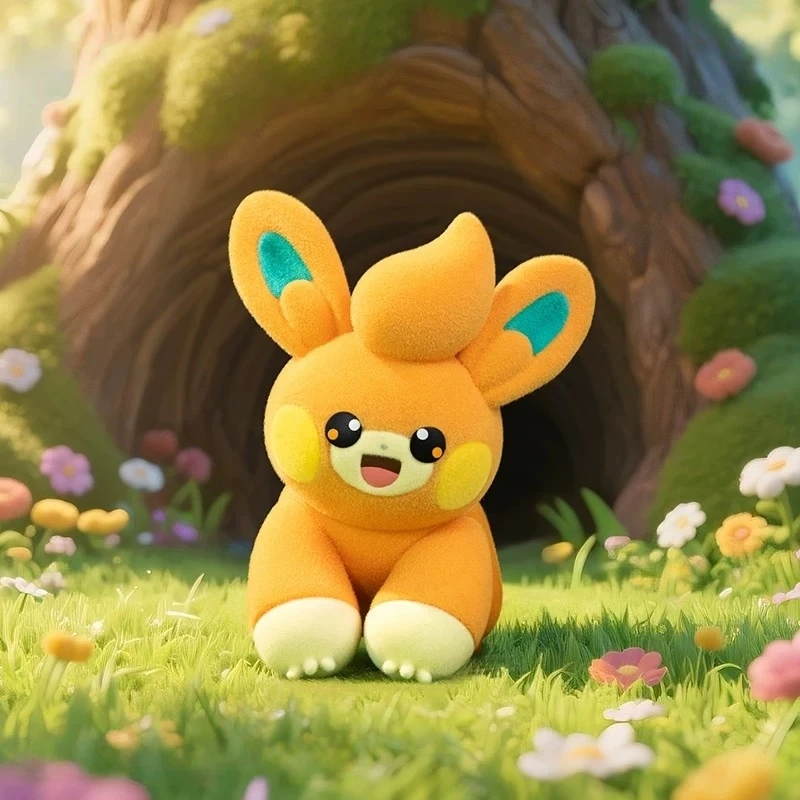 Покемон аниме флокированные фигурки Пикачу Иви Пачирису Psyduck Pawmi FUNISM натуральная модель орнамент игрушка в подарок