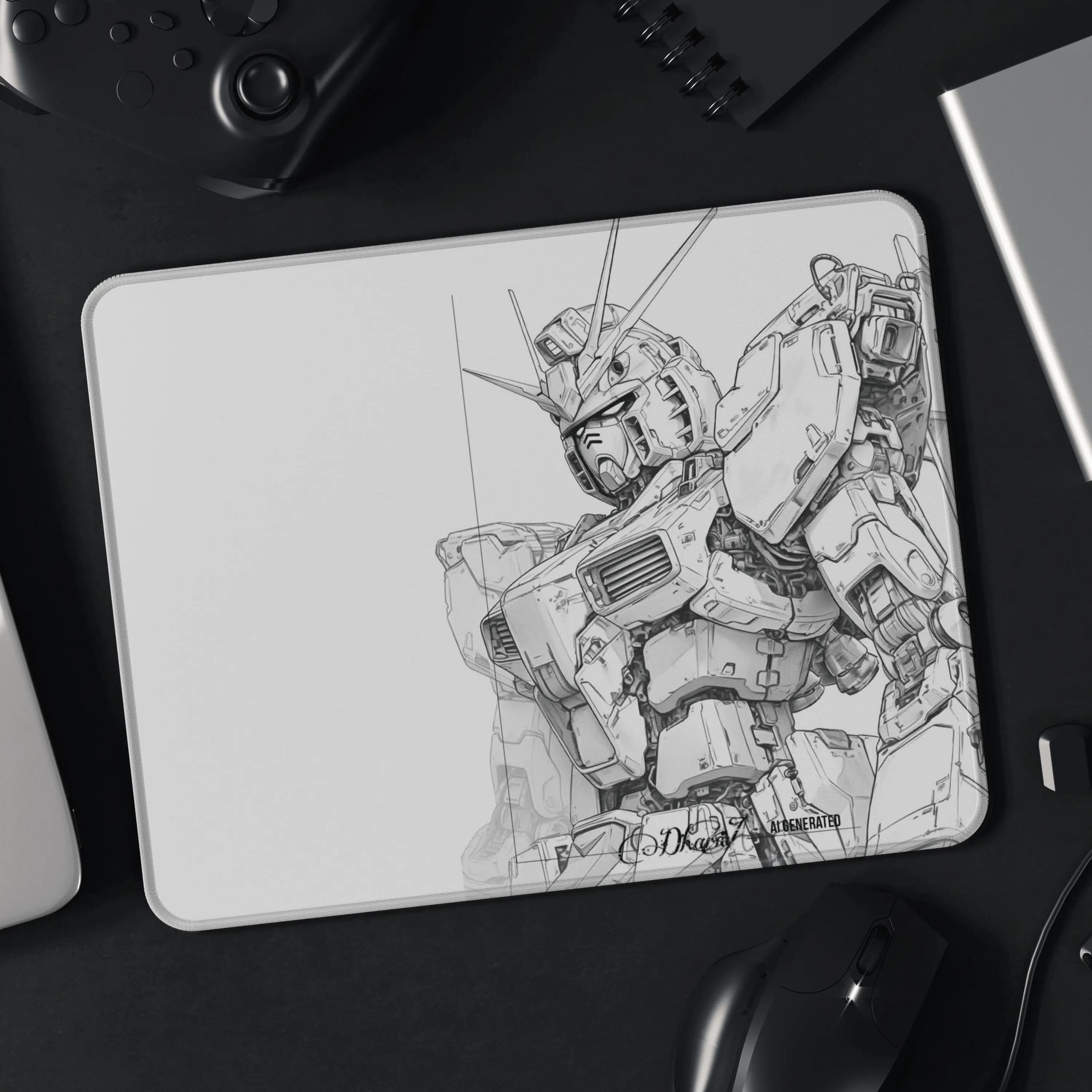 High Quality Cartoon Anime Gundam Rx78-2 Mobile Warrior Game Esports Cs Non-slip Leather Mouse Pad Boys Office Laptop Mouse Pad