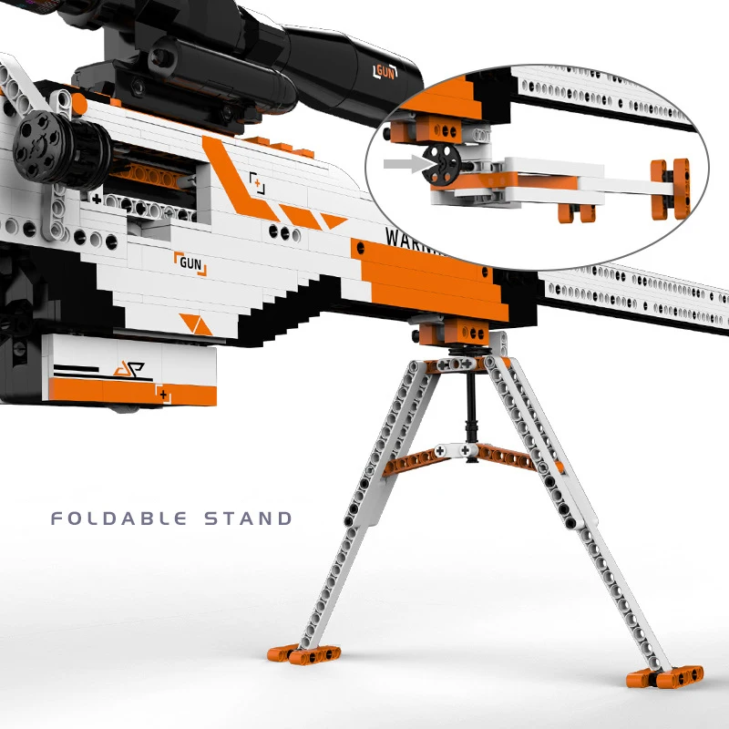 Militaire Serie Ww2 Awm W6 Sniper Rifle Bouwstenen Model Moc Technische Pistool Leger Wapens Bricks Kit Speelgoed Voor Jongen Vakantie Cadeau
