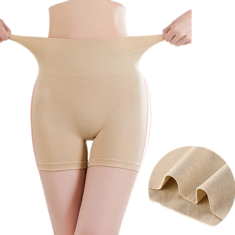 

Honeycomb High Waist Flat Angle Abdominal Lifting Hip Pants Seamless Women's Anti Glare Safety Pants Long Legs Large Underpants