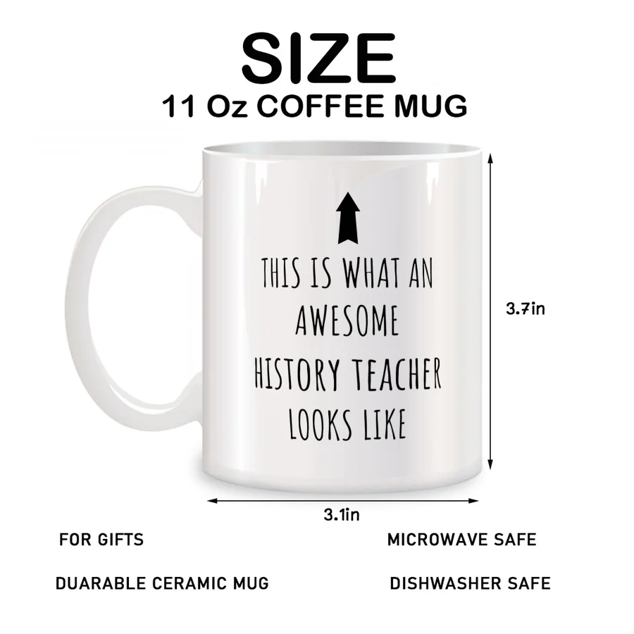 This is What An Awesome History Teacher Looks Like Mugs For Men Women Graduation Novelty Coffee Ceramic Tea Cups White 11 oz