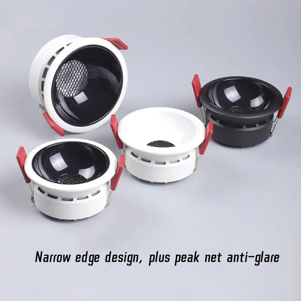 IP65 Anti-glare Waterproof LED Downlights COB Spotlight 5W-20W Ceiling Lamp AC85-265V Suitable for Bathroom, Kitchen, balcony