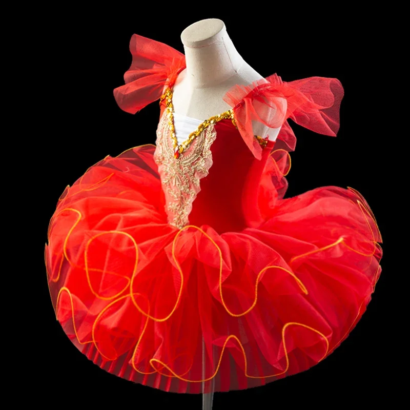 2025 Tutu di balletto professionale per ragazze Blu Rosa Piatto Pancake Tutu Ballerina Vestito da festa Donne adulte Bambino Costume di danza classica