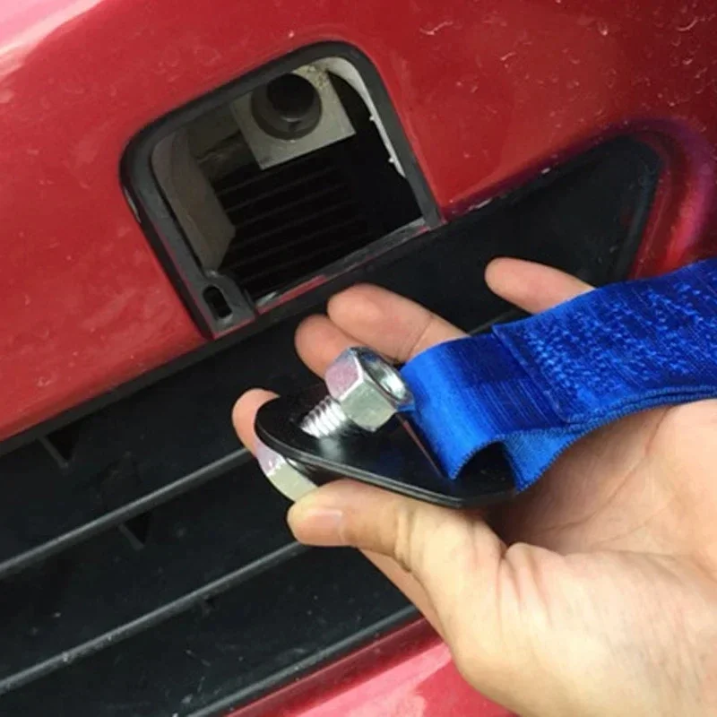 الثقيلة النايلون سحب حزام العالمي سباق السيارات حبل للسحب أخضر أسود أحمر 28 سنتيمتر الوفير مقطورة سحب حزام الحبال سيارة الديكور #3