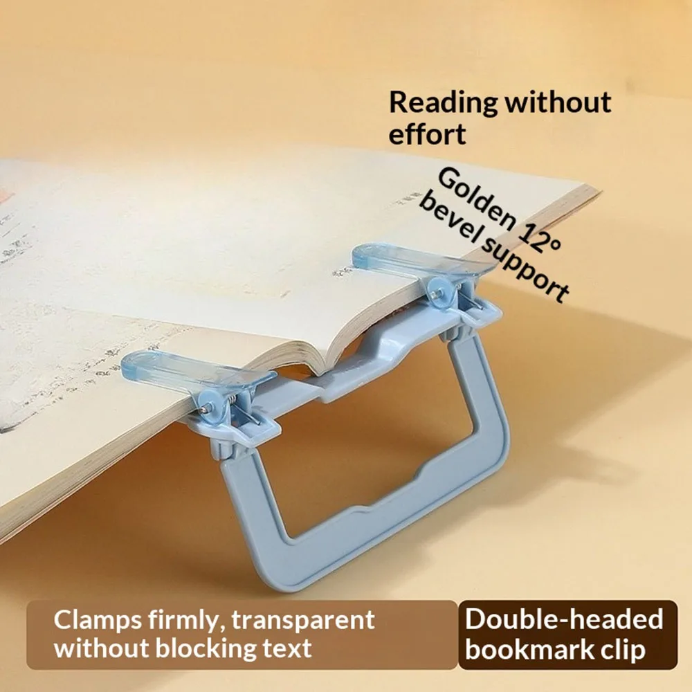 1 PC small clip folding reading clip adjustable fixed clip flipping book pages reading stand folding storage school stationery