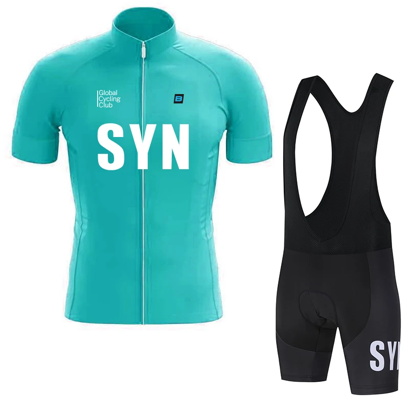 

SYN men's cycling suit summer cycling sportswear short set MTB cycling jersey sponge cushion cycling bib cycling set