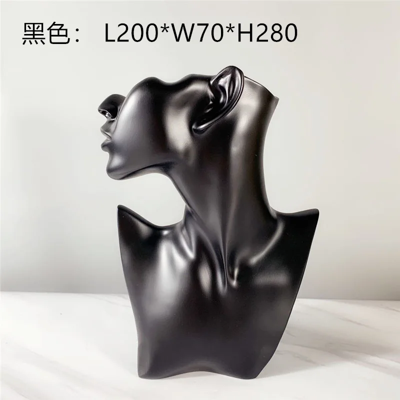 %￥Resin Crafts Abstract Person Head Ornament Jewelry Display Shelf Jewelry Display Props Model House Display Decoration