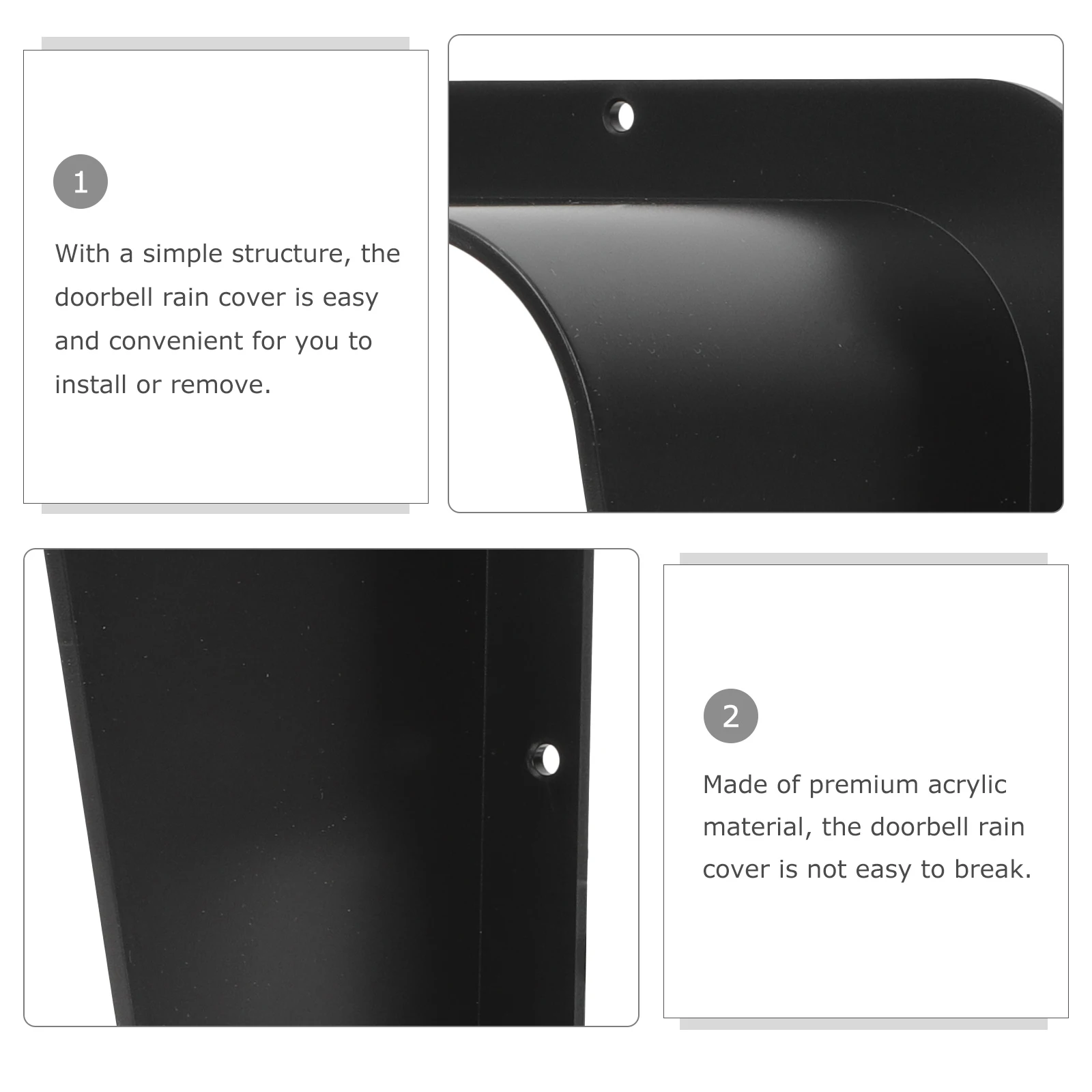 

Premium Waterproof Doorbell Cover Outdoor Rainproof Protector U-Shape Design Durable Weatherproof Shell Easy Installation For