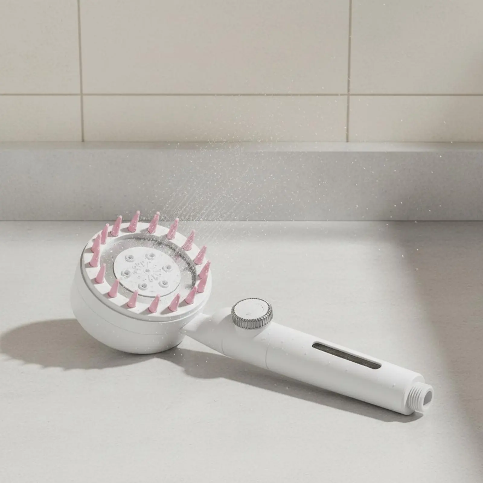 

Handheld Shower Head On/pause Control Filtered Shower Head Easy Installation Clog-Resistant Nozzles