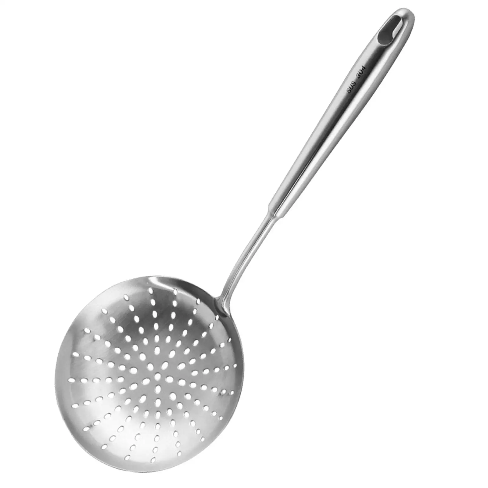 

304 Stainless Steel Skimmer Slotted Spoon Anti Scald Handle Utensils Pasta Strainer Spoon for French Fries Cooking Potato Chips