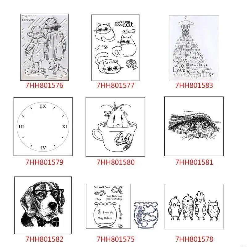 

X6HC Silicone Stamps Wedding Dress Transparent Stamp Seal Rubber Postage Stamp