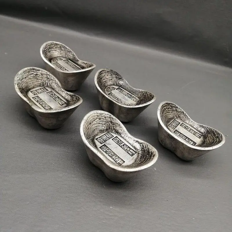 Antiquities and Miscellaneous Collectibles: Collection of Old Qing Dynasty Silver Ingots