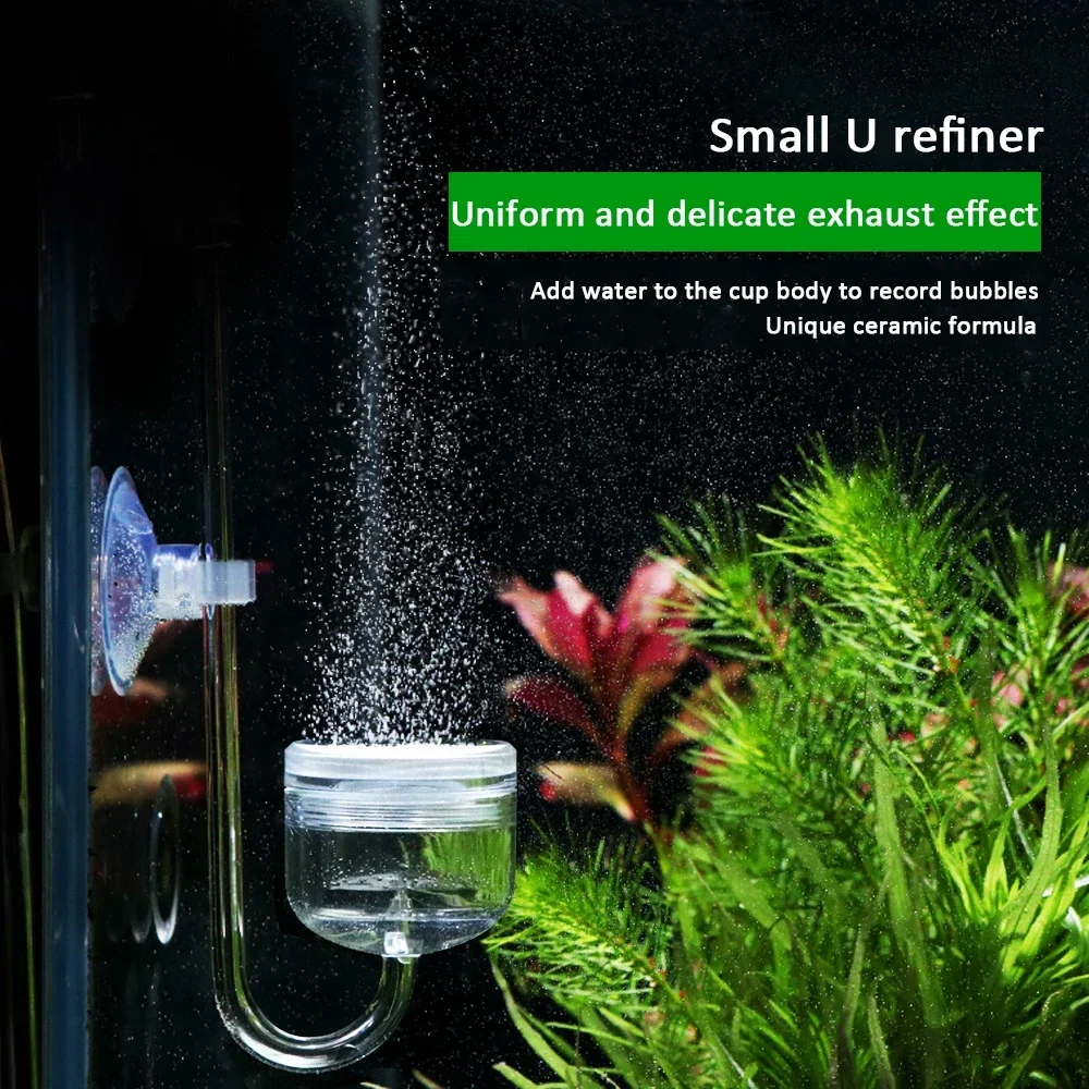 

Small U Refiner Interchangeable Film CO2 Diffusion Atomizer Acrylic CO2 Refiner Aquatic Plant Fish Tank Aquarium Accessories