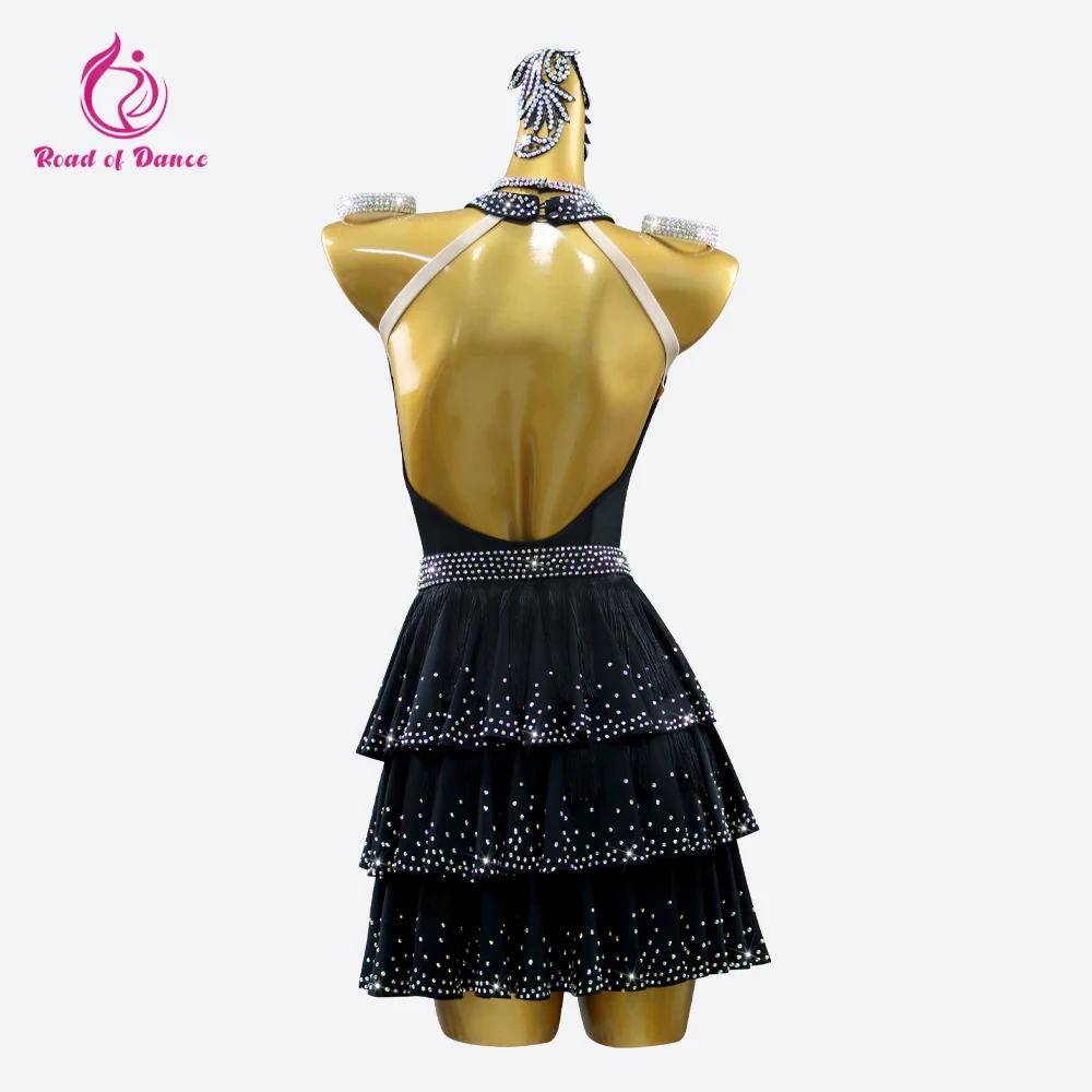 Robe pour filles danse latine Sexy salle de bal femmes soirées vêtements de fête scène compétition Dancewear Costum femme costume
