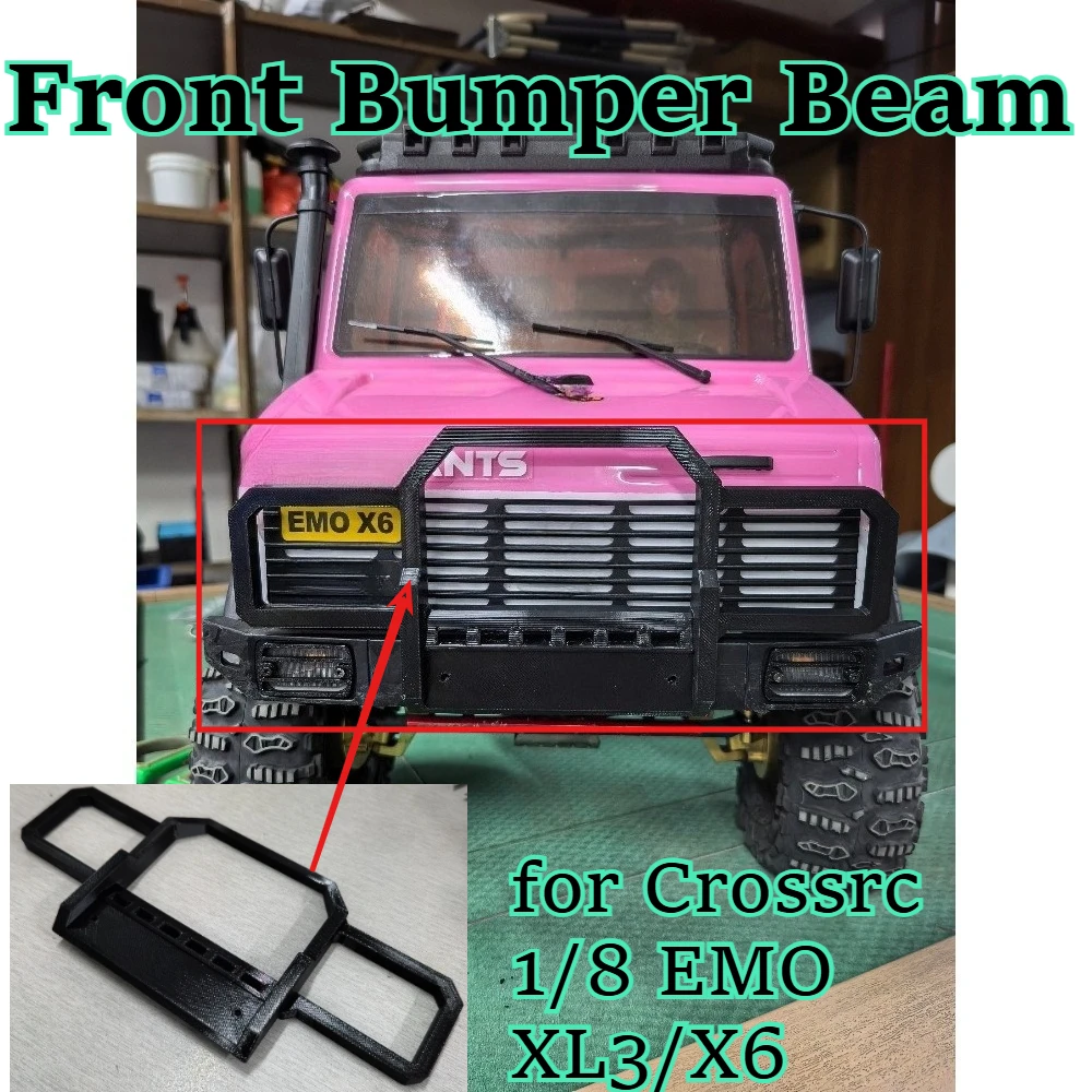 RC car hobby Front Bumper Beam upgrade fitting for Crossrc 1/8 EMO XL3/X6 scale custom size Upgrade replacement spare accessory