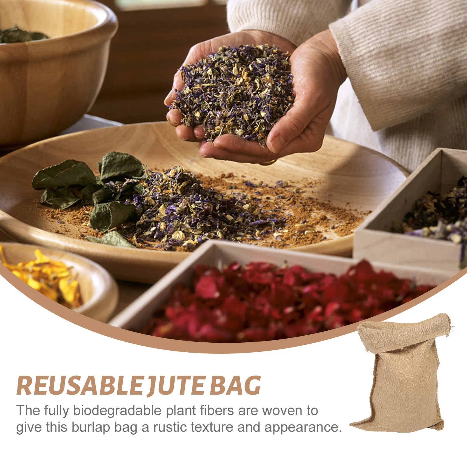 3Pcs Flood Control Burlap Sand Bags -Resistant Jute Storage Bags Reusable Large Grain Sacks Outdoor Sand Storage