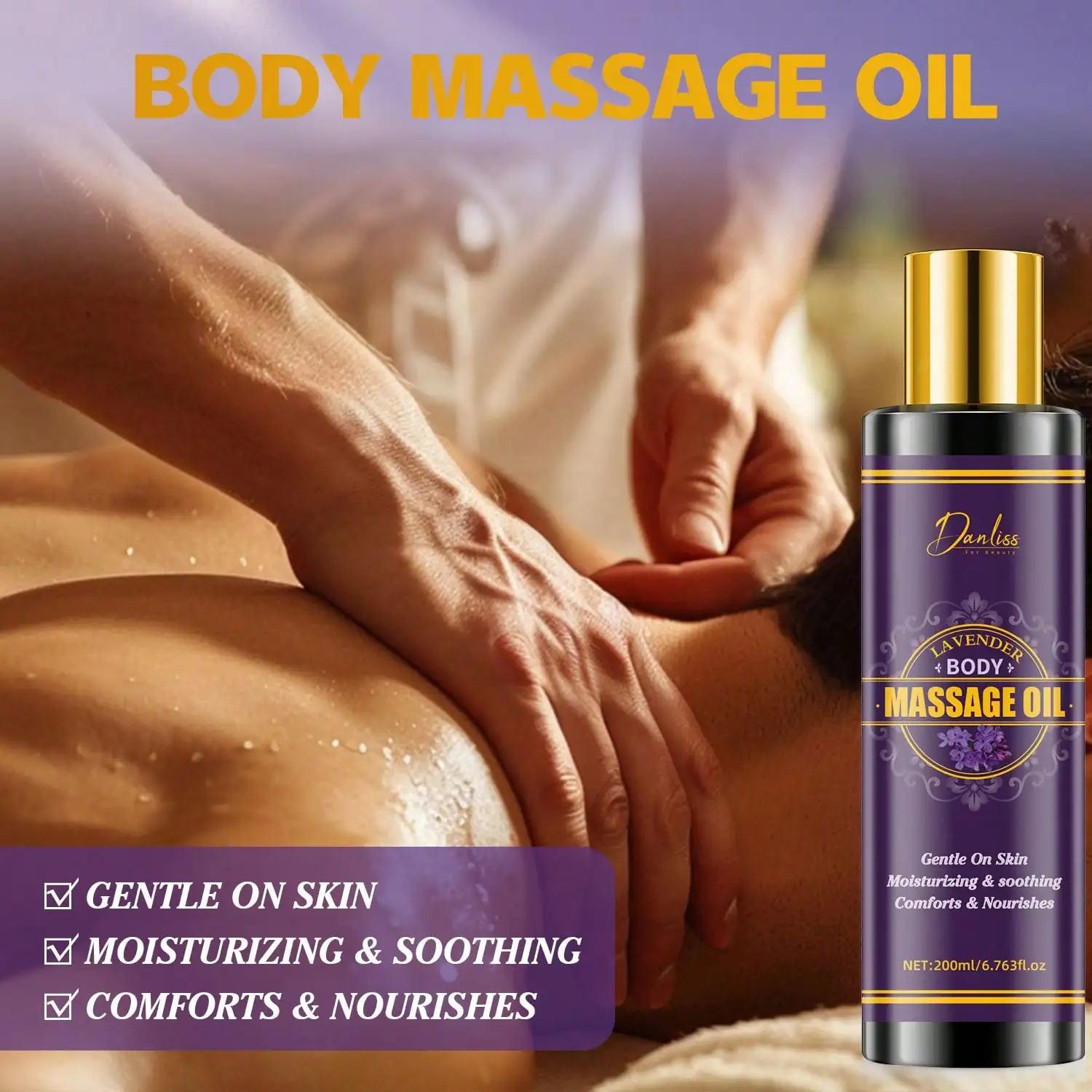 Lavender Body Oil - Deeply Moisturizing and Soothing for The Skin, Relaxes & Nourishes, Calms the Mind and Is Gentle on The Skin