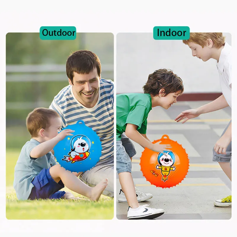 Bola colgante de cuerda para niños, Bola de dibujos animados de alta elasticidad con cuerda, Bola de masaje elástica, pelota de juguete interactiva para bebés de 3 a 6 años