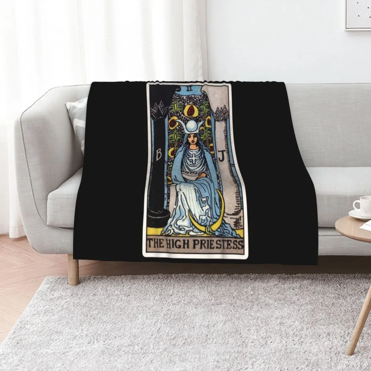 II. The High Priestess Tarot Card Throw Blanket decorative Bed covers Quilt Soft Beds Personalized Gift Decorative Sofa Blankets
