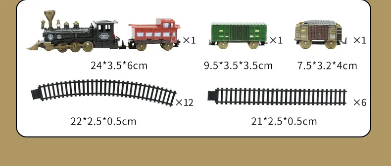 Simulated Electric Classical Rail Train DIY Assembly Small Train Toy Model Set Children's Gift Rail Car Toys