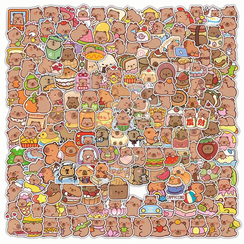 206PCS Capybara Stickers - Ideal for DIY Decor on Luggage, Notebook & Daily Items RecordingYourLife Store