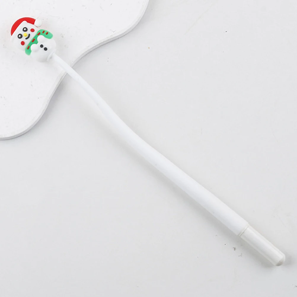 

4 Pcs Christmas Cartoon Pen Adorable Gel Cute Elk Shape Writing Pens Silica Student Journaling Supplies Holiday