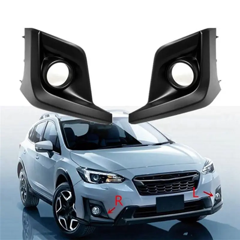 A21F-Car Front Bumper Fog Light Cover 57731FL092 57731FL082 For Subaru XV Crosstrek 2018-2020 Fog Lamp Bezel Trim Frame