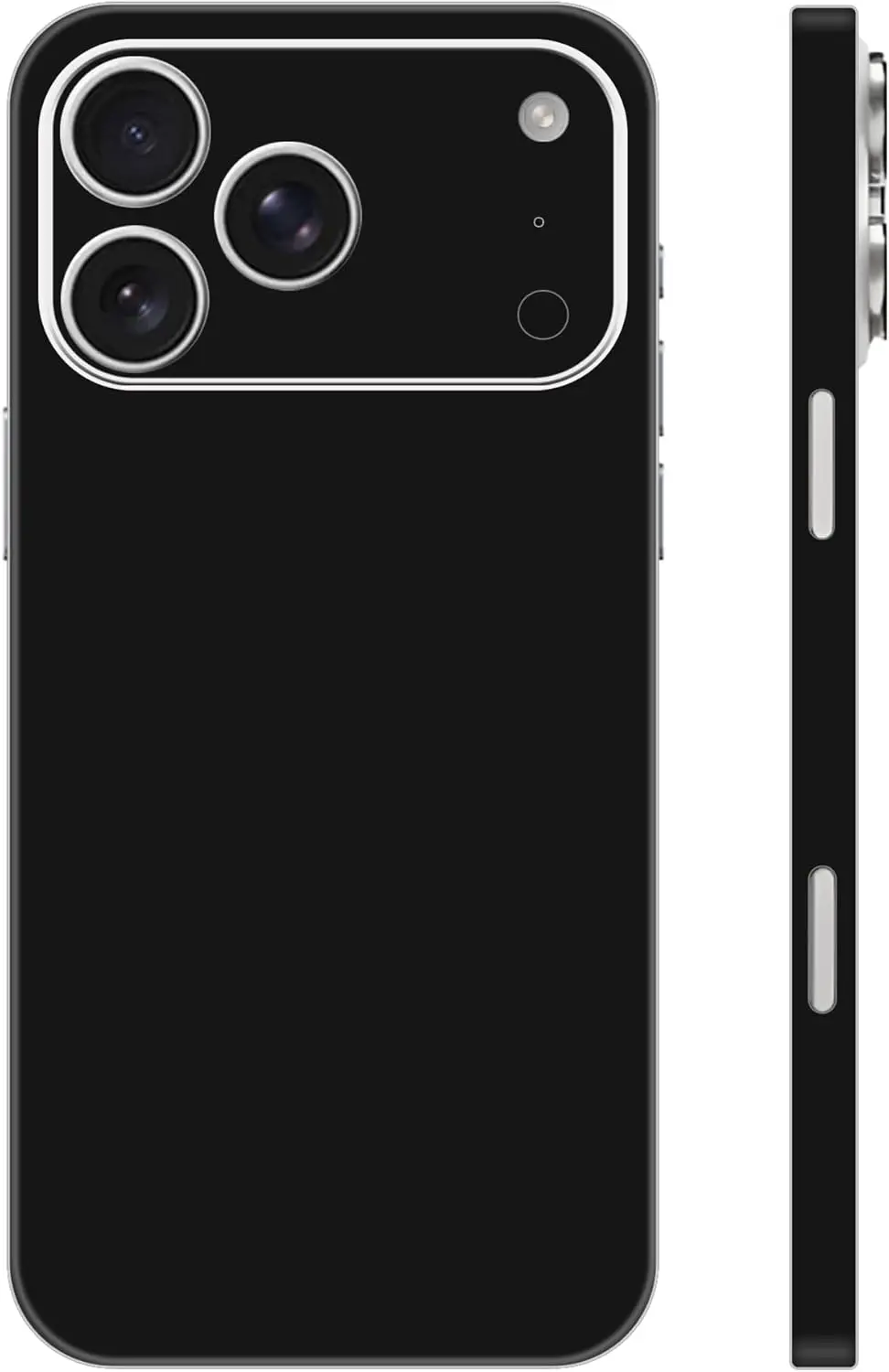 

Skin Wrap for iPhone 17 Pro, Protective Film Vinyl Decal Stickers Cover for Phone Back, Camera, Frame (Black)