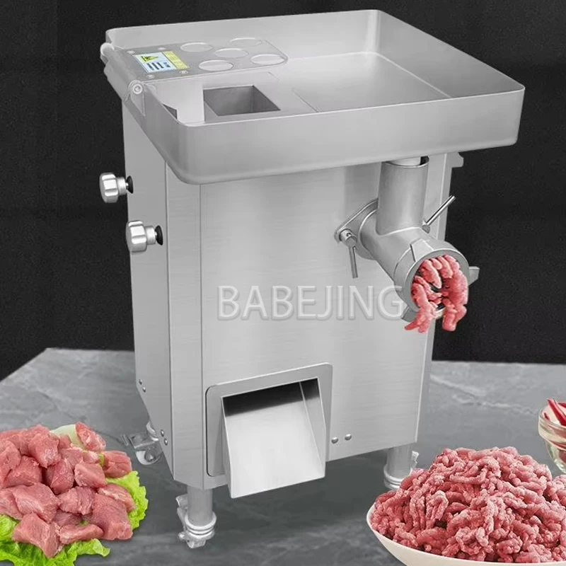 Commercial Meat Cutting Machine Electric Meat Grinder Slicer Mincer for Small Butchery Food Production Equipment