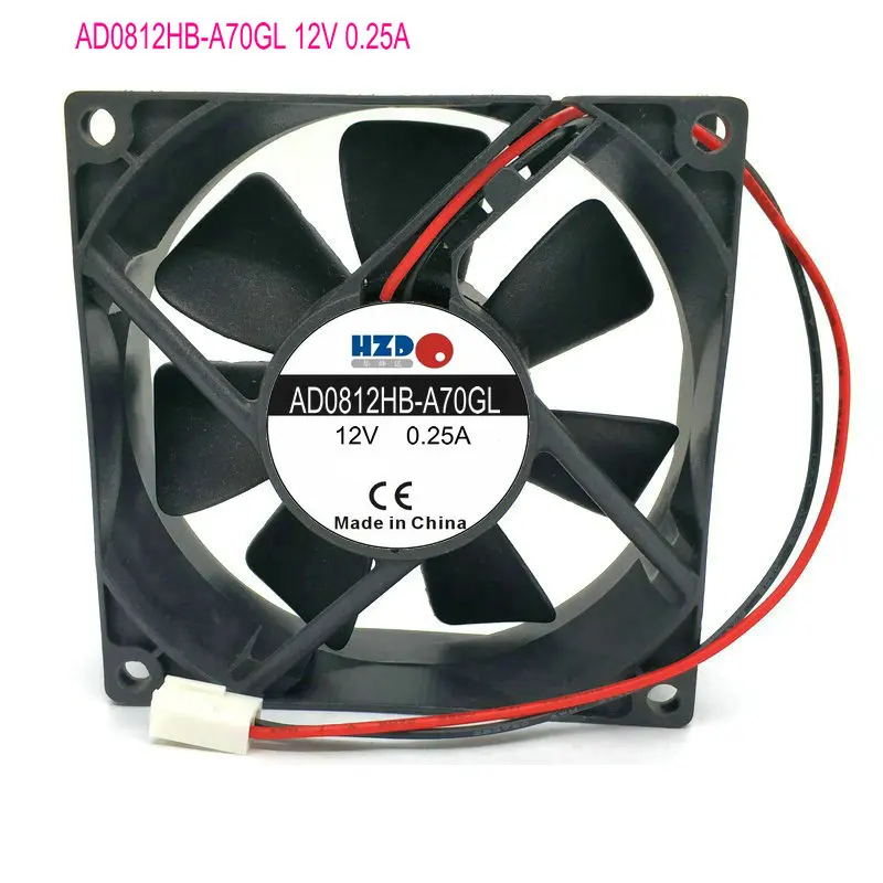8cm AD0812HS-A70GL 8025 12v 2wire Cooling Fan AD0812MB-A70GL AD0812HB-A70GL AD0812HX-A70GL AD0812LX-A70GL HL8025S24H Laptop heat
