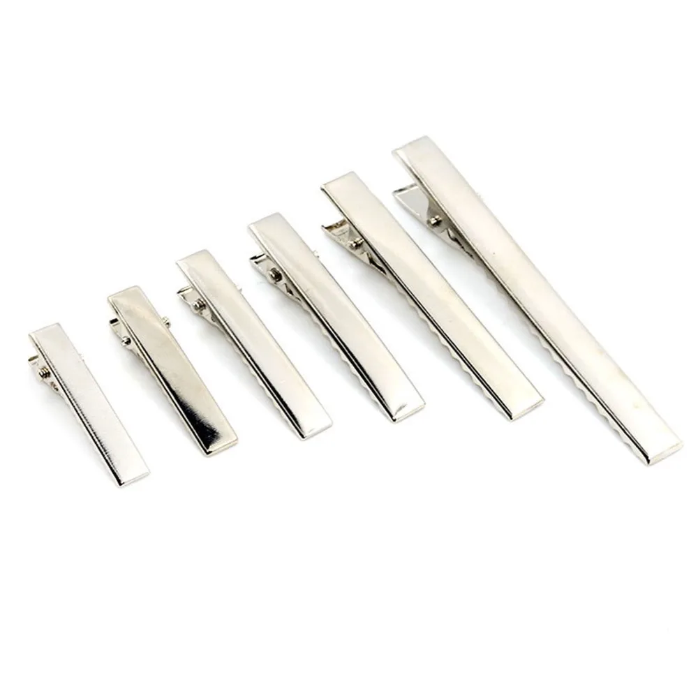 Home Use Durable Metal Duckbill Hair Clips Practical Silver Alligator Hair Clips Handcrafted DIY Hair Clips For Women