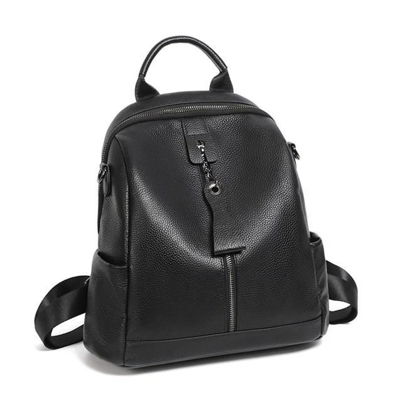 因果本物の牛革バックパック女性本革トラベルパックファッションレディース牛革ショルダーバッグ