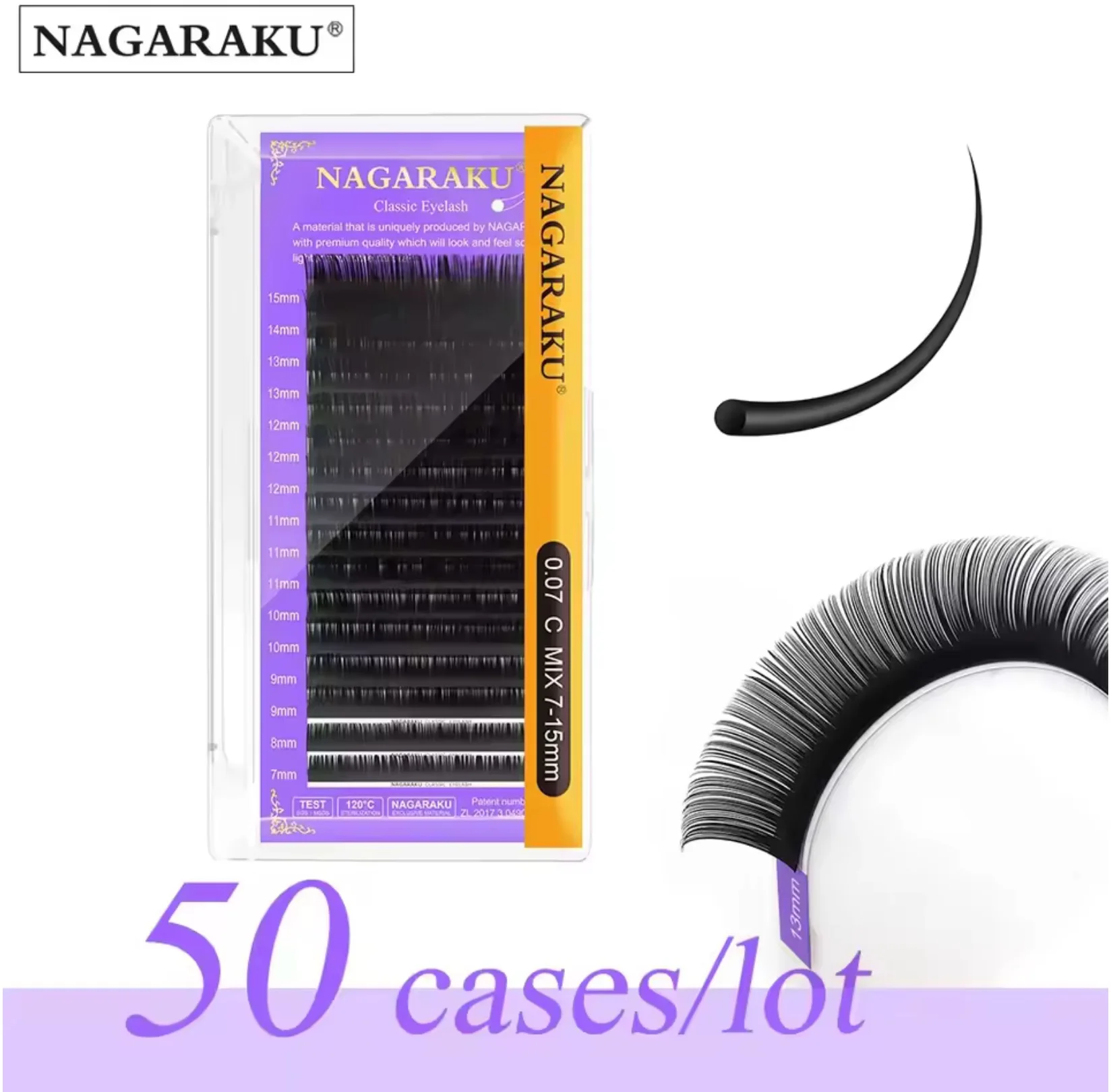 

NAGARAKU оптовая продажа с фабрики ресницы норковые ресницы 50 коробок/лот 16 рядов индивидуальные ресницы премиум-класса ресницы Maquillaje Cilios