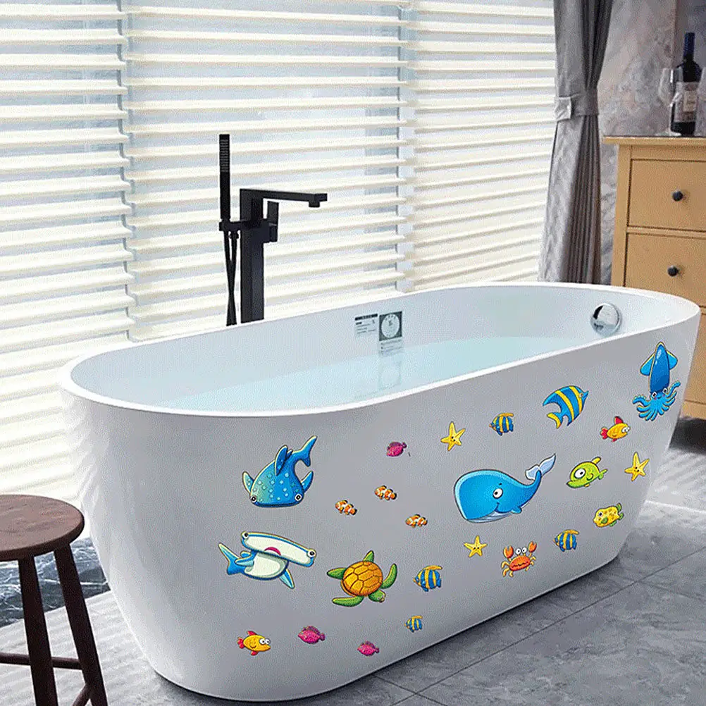 12 Pcs Bathroom Tub Decals Non Skid Bathtub Sticker Shower Slip Stickers Guppy Grips
