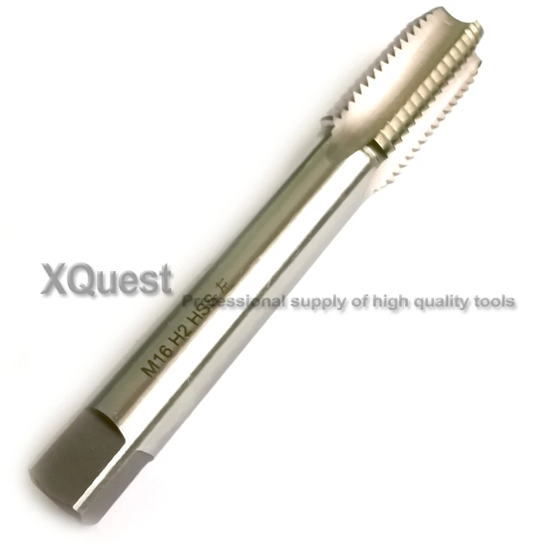 XQuest HSS Metric Screw thread tap M16 M16X2 M16X1 M16X0.75 M16X0.5 LH left hand Straight Flute taps M16X1.5 M16X1.25 M16X1.75