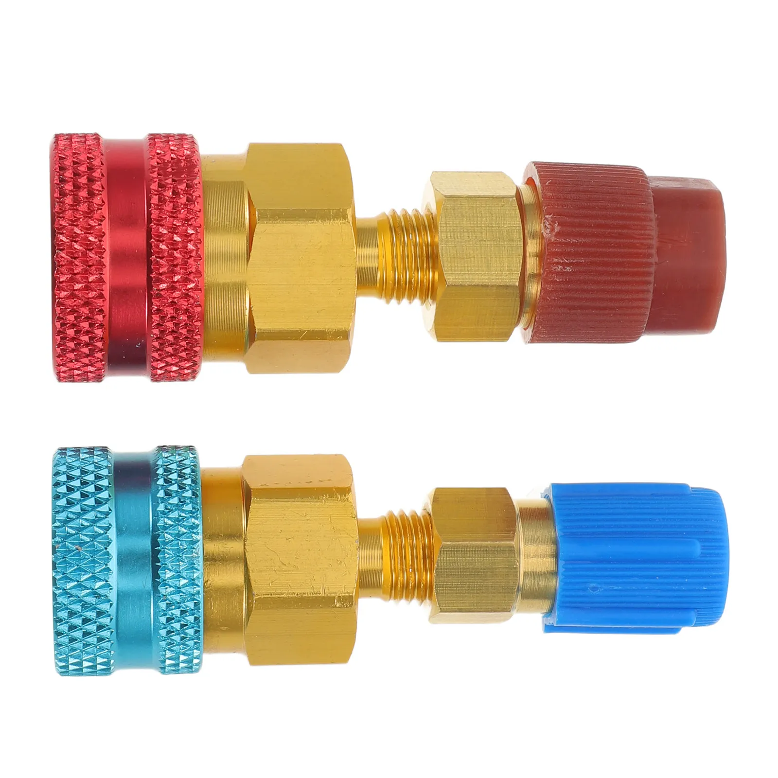 2Pcs R1234yf Quick Couplers Kit Efficient Sealing Air Conditioner Connector Kit Refrigeration Hose Adapters for Field Ac Gauge