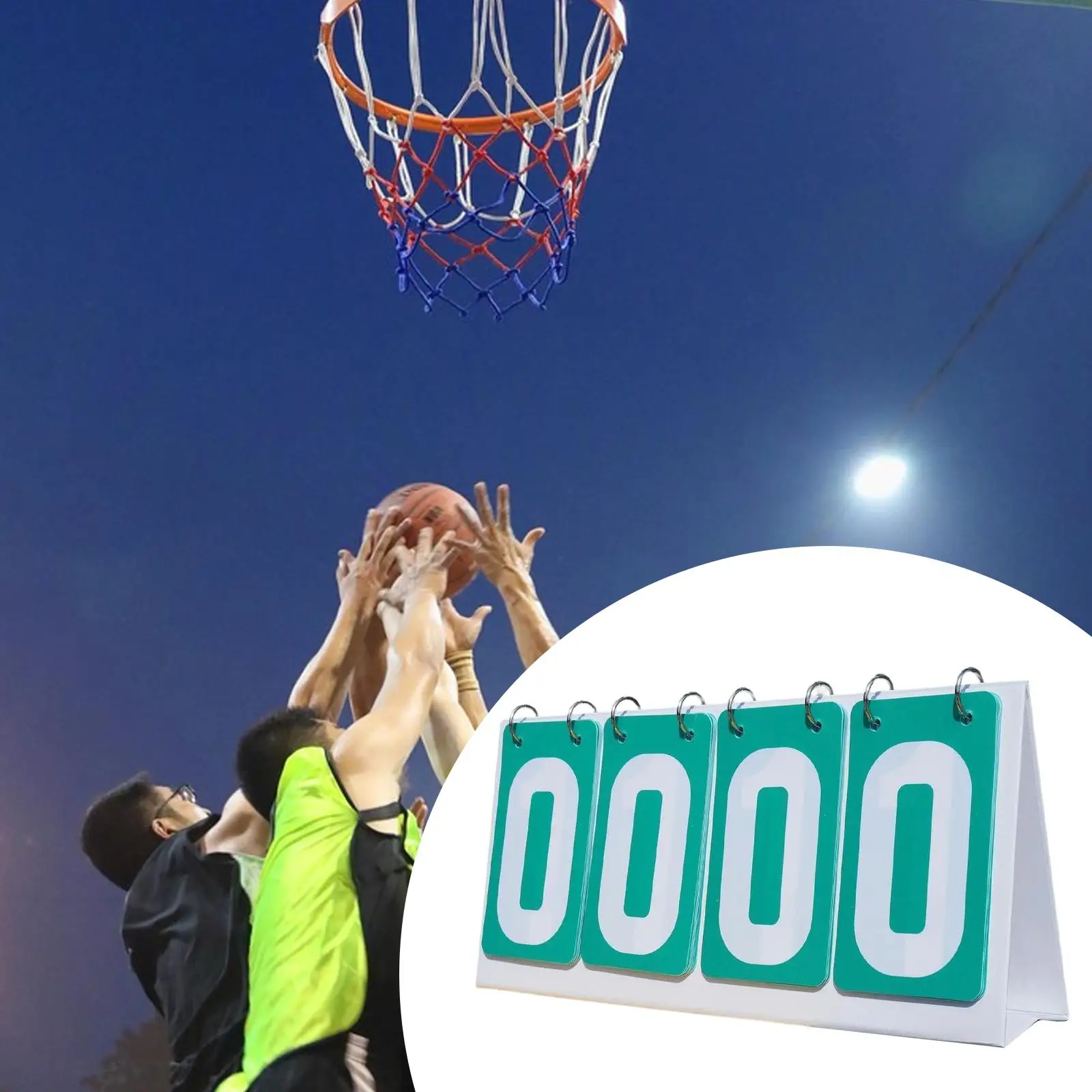 

Sports Scoreboard 4 digits Score Keeper Tabletop Score for Billiards Volleyball Soccer