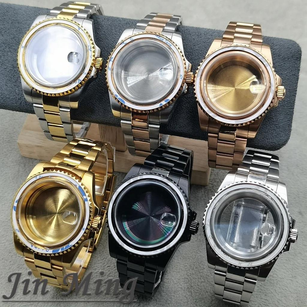 40mm Diver Watch Case Sub GMT Mod Compatible with NH34 NH35 NH36 NH73 NH38 NH39 ETA2824 PT5000 Featuring 904L Bracelet And Sapph